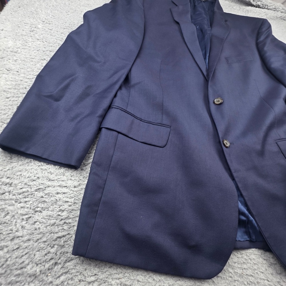 Jos. A. Bank Blazer Mens 46L Navy Blue Gatsby 100% Wool 2-Button Sport Coat - Picture 12 of 16